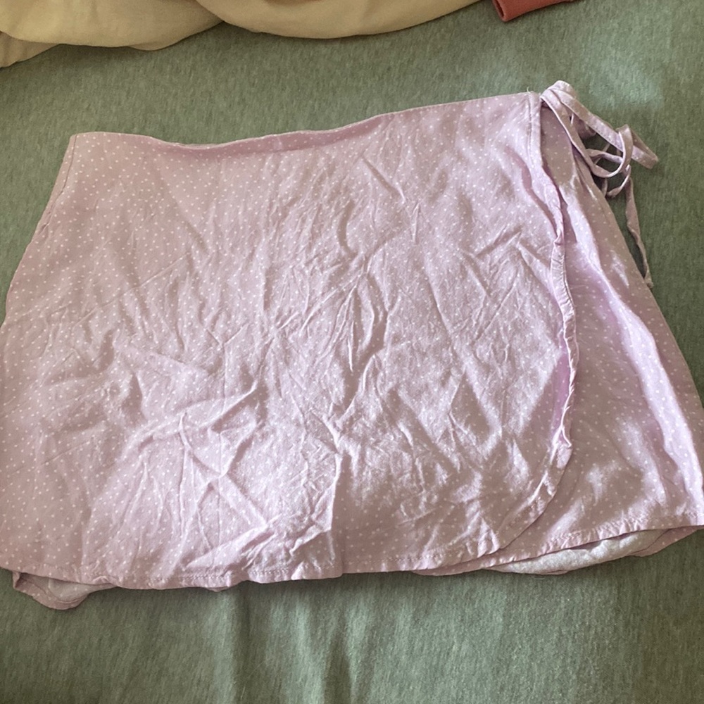 Pink and white Tie side Skort